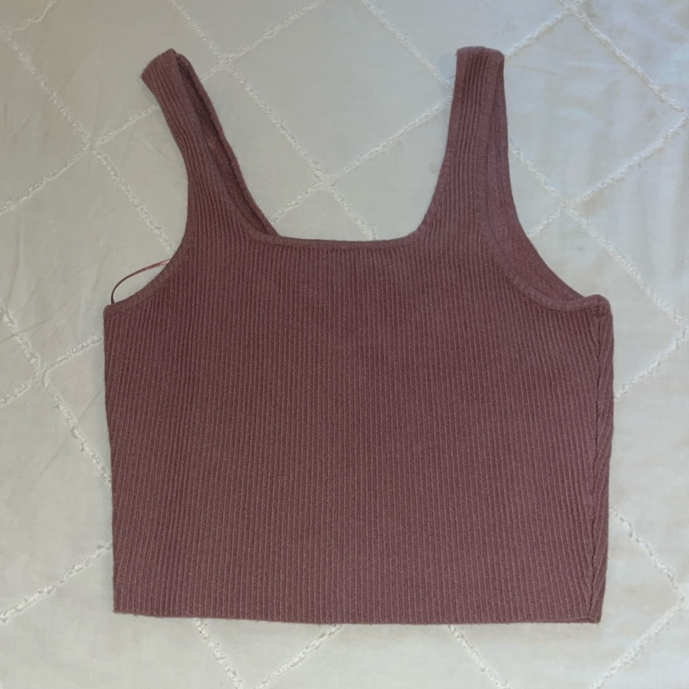 Kendall & Kylie purple ribbed tank top